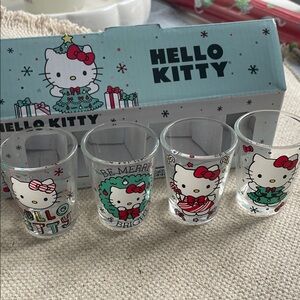 Hello Kitty Festive Shot Glass Collection - Red, Green, White